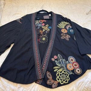 Anthropologie Guinevere Embroidered Cardigan